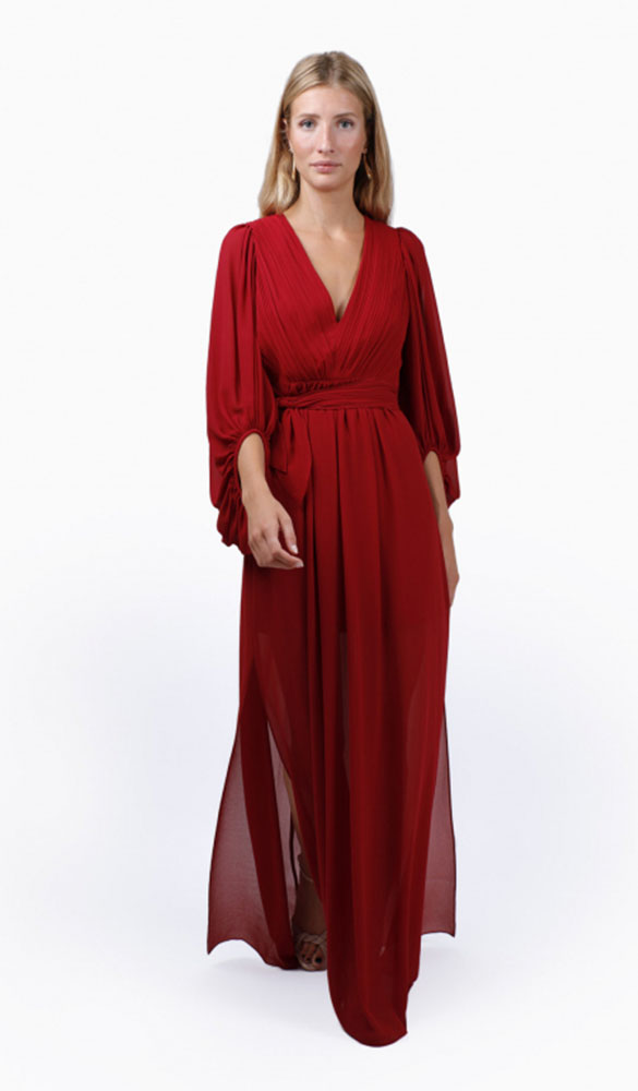 location de Robe HALSTON HERITAGE Fortuny Longue Une Robe Un Soir