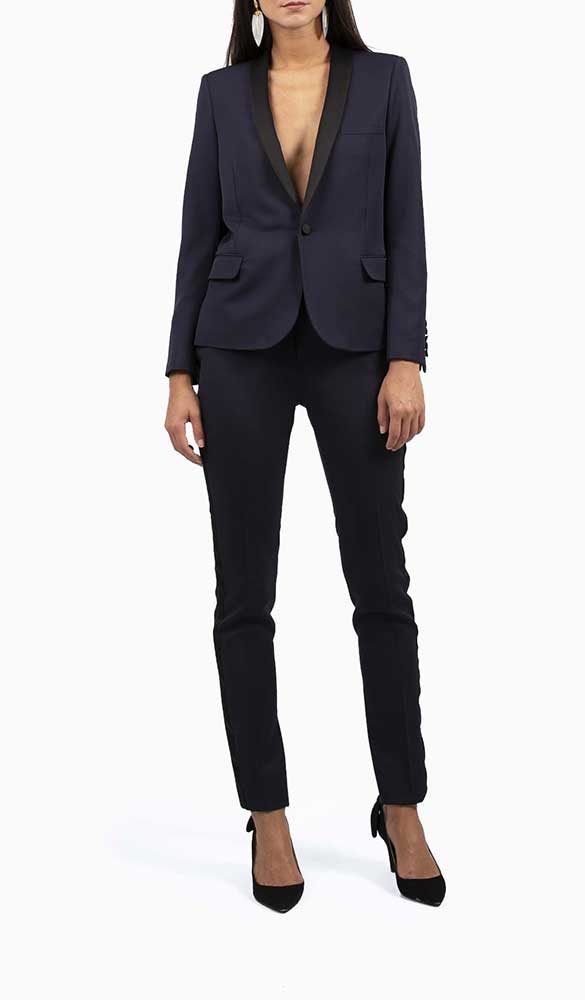 Location smoking Saint Laurent Navy - Une Robe Un Soir
